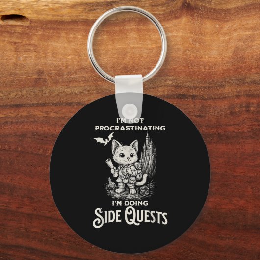 Ich verzögern nicht, dass ich Side Quests RPG mach Schlüsselanhänger (Vorderseite)