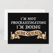 Ich verzögern nicht - ich mache nebenbei Quests Postkarte (Vorne/Hinten)