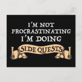 Ich verzögern nicht - ich mache nebenbei Quests Postkarte (Vorderseite)