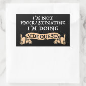 Ich verzögern nicht - ich mache nebenbei Quests Rechteckiger Aufkleber (Tasche)