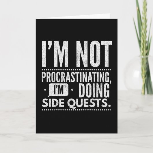 Ich verzögern seitliche Quests nicht Karte (Vorderseite)