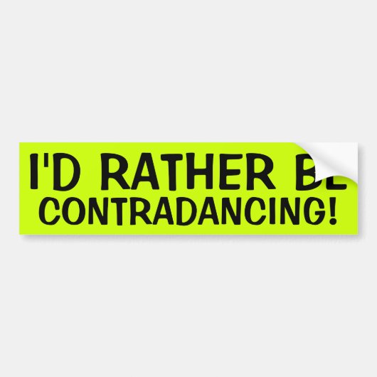 Ich VIELMEHR CONTRADANCING! Autoaufkleber (Vorne)