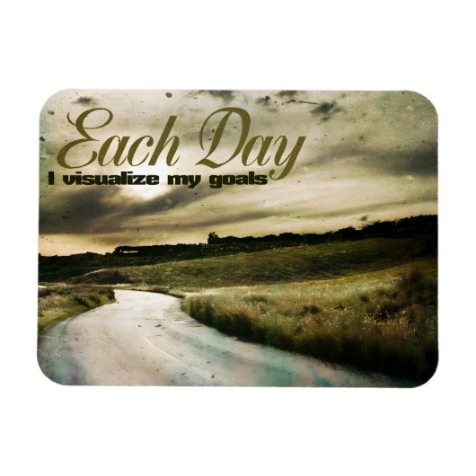 "Ich visualisiere meine Ziele" Motivation Affirmat Magnet (Horizontal)