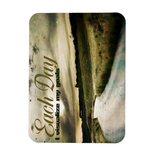 "Ich visualisiere meine Ziele" Motivation Affirmat Magnet (Vertikal)