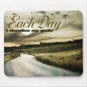 "Ich visualisiere meine Ziele" Motivation Affirmat Mousepad (Vorne)