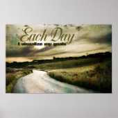 "Ich visualisiere meine Ziele" Motivation Affirmat Poster (Vorne)