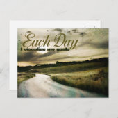 "Ich visualisiere meine Ziele" Motivation Affirmat Postkarte (Vorne/Hinten)