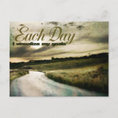 "Ich visualisiere meine Ziele" Motivation Affirmat Postkarte (Vorderseite)