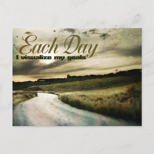 "Ich visualisiere meine Ziele" Motivation Affirmat Postkarte (Vorderseite)