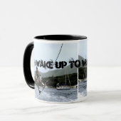 ICH WACHE ZU WAKEBOARD AUF TASSE (Vorderseite Links)