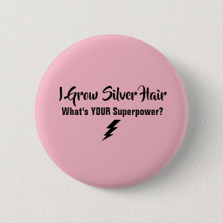 Ich wachse silbernen Haar-Knopf Button