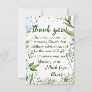 Ich wächst wie ein Unkraut, der erste Geburtstagsj Dankeskarte