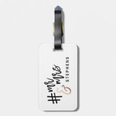 Ich wachte #married so auf! HERR + FRAU Gepäckanhänger (Rückseite vertikal)