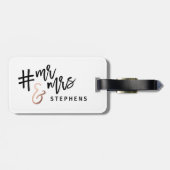 Ich wachte #married so auf! HERR + FRAU Gepäckanhänger (Rückseite horizontal)