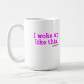 Ich wachte wie diese Tasse mit Rückseite der (Links)