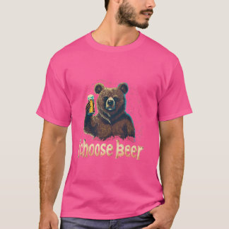 Ich wähle Bier, der Bär wählte Bier Funny I Choos T-Shirt