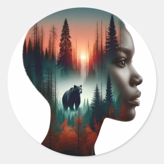 Ich wähle den Bären aus Runder Aufkleber (Vorderseite)