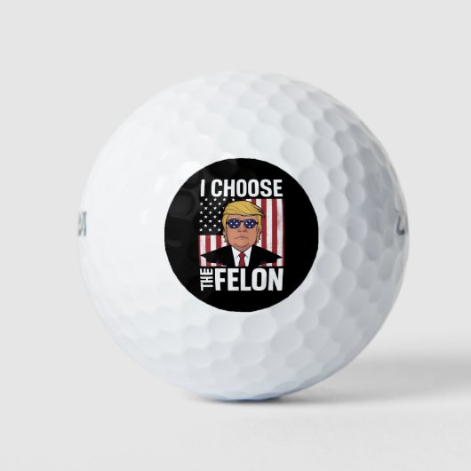 Ich wähle den Felon Trump 2024 als republikanische Golfball (Vorderseite)