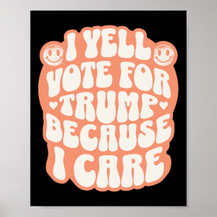 Ich wähle den Verbrecher Lustiger Trump Patriot Re Poster