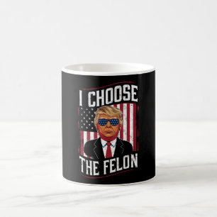 Ich wähle den Verbrecher Lustiger Trump US-Wahl Kaffeetasse