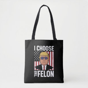 Ich wähle den Verbrecher Trump 2024 Republikanisch Tasche
