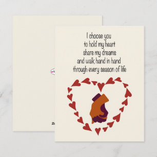 Ich wähle dich Valentinstag-Grußkarte Feiertagskarte
