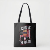 Ich wähle die Felon Funny Trump-US-Wahl Tasche (Vorderseite)
