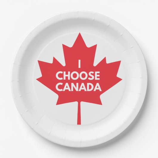 Ich wähle die kanadische Papierplatte Pappteller (Vorderseite)