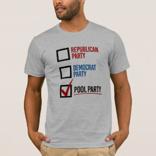 Ich wähle die Poolparty - - T-Shirt