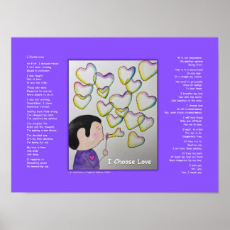 Ich wähle ein Liebe-Poster Poster