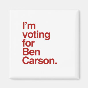Ich wähle für Ben Carson 2016 Magnet