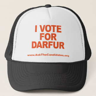 Ich wähle für Darfur-Hut Truckerkappe