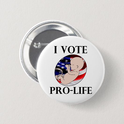 Ich wähle gegen die Abtreibung Knopf Button (Vorne & Hinten)