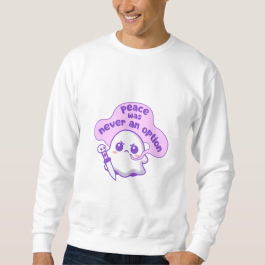 Ich wähle Gewalt Ghost Funny Skull Sweatshirt (Vorderseite)