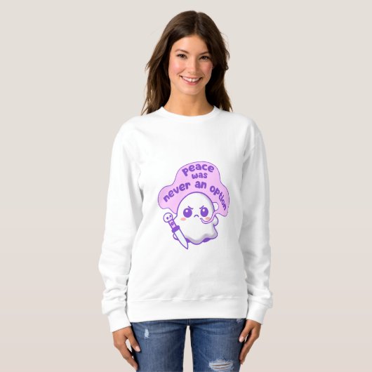 Ich wähle Gewalt Ghost Funny Skull Sweatshirt (Vorne ganz)