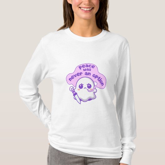 Ich wähle Gewalt Ghost Funny Skull T-Shirt (Vorderseite)