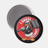 Ich wähle Gewalt lustige Ente Magnet (Vorderseite/Rückseite)
