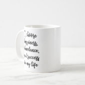 Ich wähle Glück Tasse (Vorderseite Links)