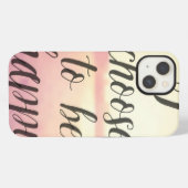 Ich wähle, glücklich zu sein iPhone hülle (Rückseite (Horizontal))