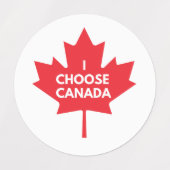 Ich wähle Kanada-Kleidungsmarken Etiketten (Design 1)