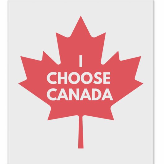 Ich wähle Kanada Round Vinyl Sticker (Vorderseite)