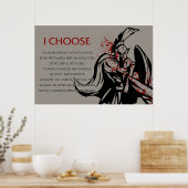 Ich wähle Motivierend Spartan Poster (Küche)