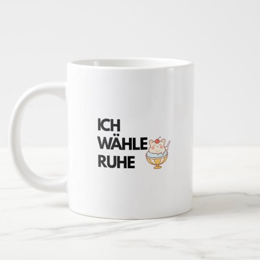 Ich Wähle Ruhe Mug Combo ,Calm Coffee Mug Jumbo-Tasse (Links)