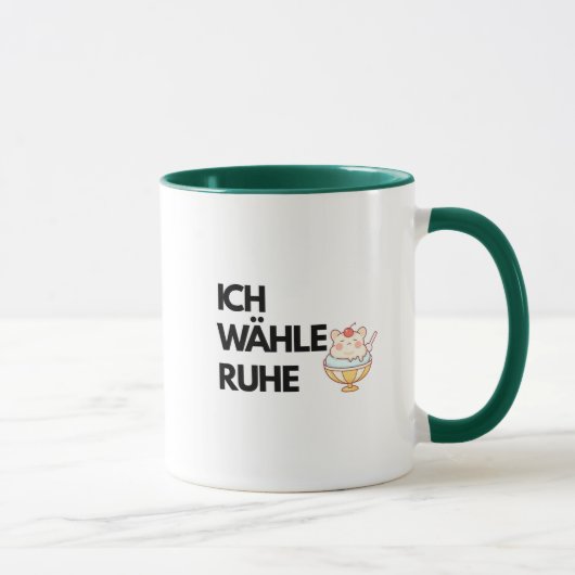 Ich Wähle Ruhe Tasse Combo, Ruhe Kaffeetasse (Rechts)