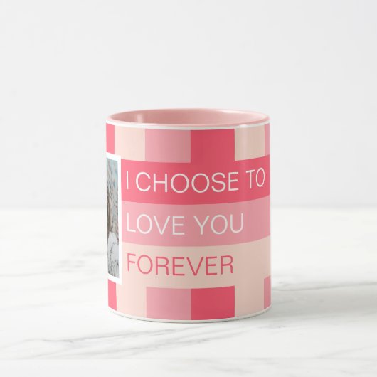 Ich wähle Sie für immer Liebe Foto Custom Tasse (Zentrum)