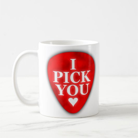 Ich wähle Sie Tasse-Rot mit Herzen aus Kaffeetasse (Links)