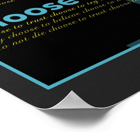 Ich wähle Vertrauen (Fundraiser) Poster (Ecke)