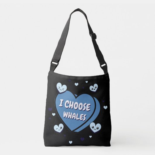 Ich wähle Whales Funny Gift für Whales Liebhaber Tragetaschen Mit Langen Trägern (Vorderseite)