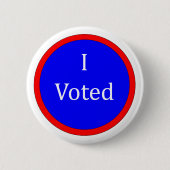 Ich wählte Blau Button (Vorderseite)