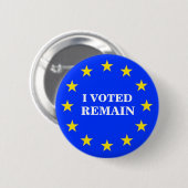 ICH WÄHLTE BLEIBE EU-ABZEICHEN BUTTON (Vorne & Hinten)